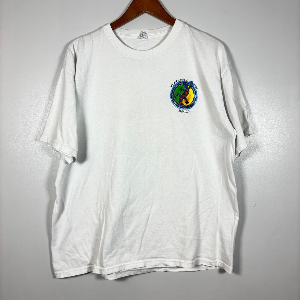XL Playa Del Carmen Mexico Gecko Graphic Souvenir Summer 90s Vacation Travel